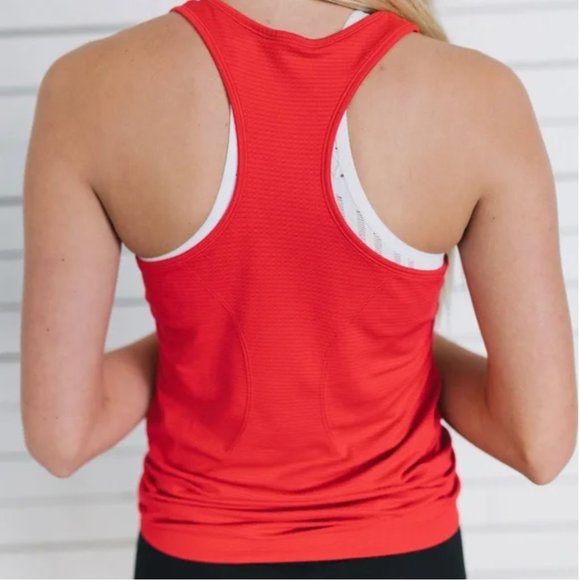 Zyia Active Copper Charged Seamless Racerback Performance Stretch Tank Top Red S - Picture 2 of 13